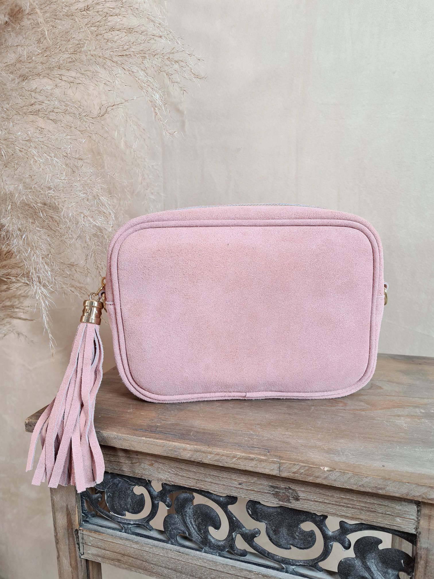 WILDLEDER CROSSBODY BAG SVETLANA ROSA Made in Italy Umhänge Tasche Handtasche WILDLEDER CROSSBODY BAG SVETLANA ROSA Made in Italy Umhänge Tasche Handtasche