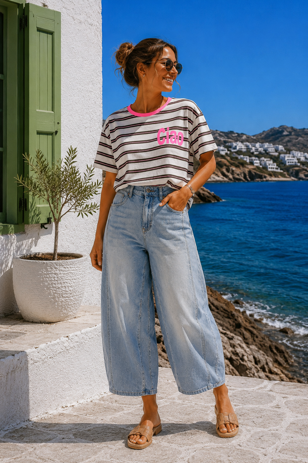 T-Shirt Stripes Ciao Nisida Made in Italy 34-40/42