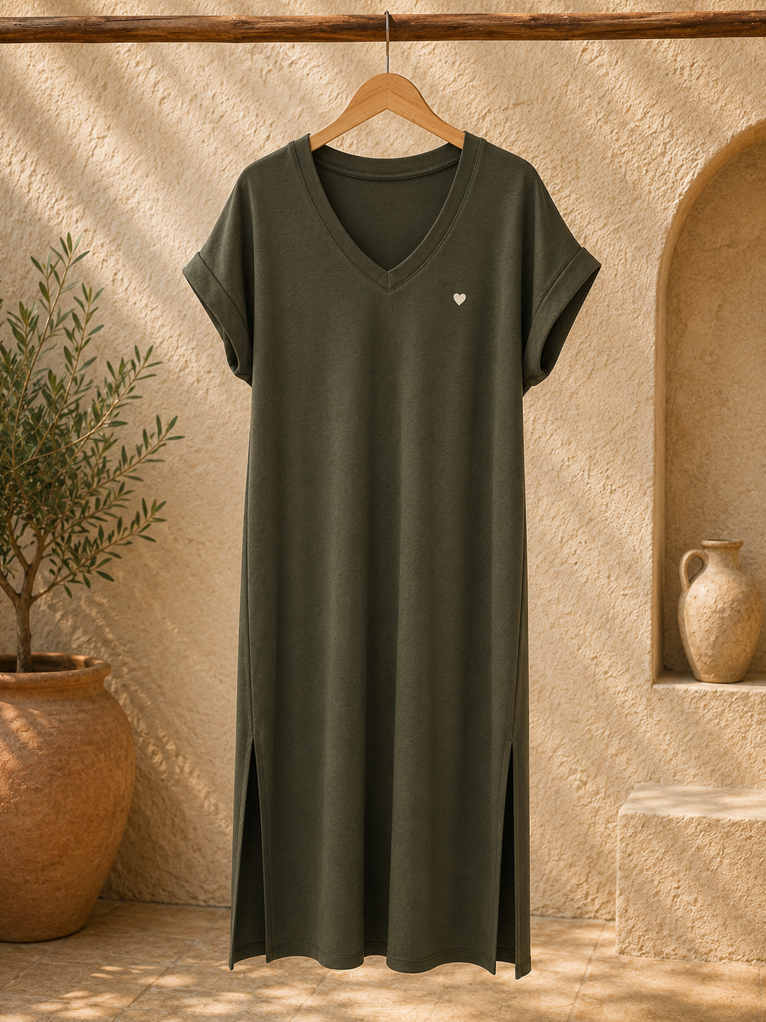 Sweatshirt-Kleid Taliya Mini Herz Made in Italy 34-42/44