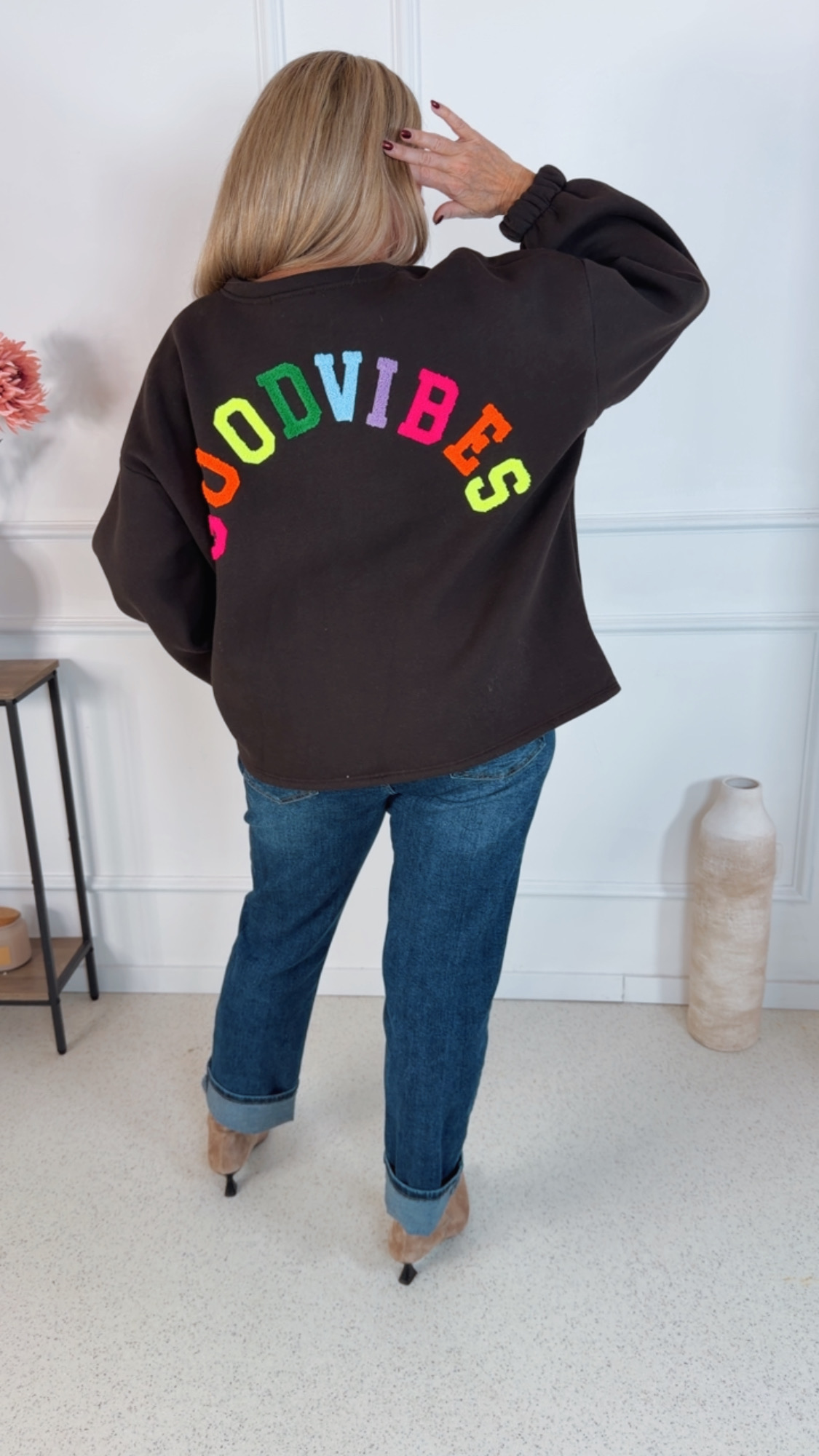 BASIC SWEATER GOODVIBES Made in Italy 36 - 42 Pullover Sweatshirt