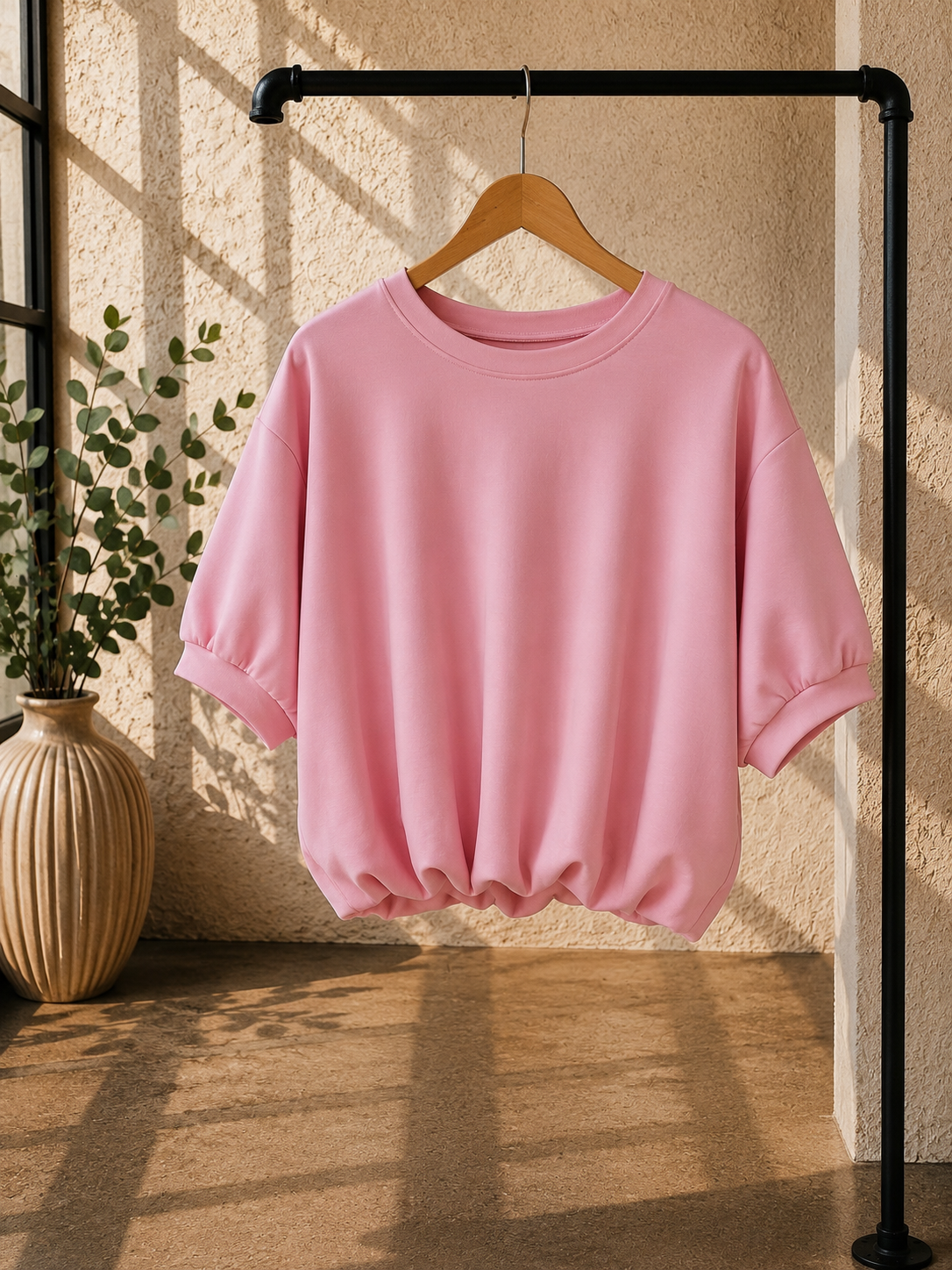 Cropped Butterstoff-Shirt Eleni Made in Italy 34-40/42