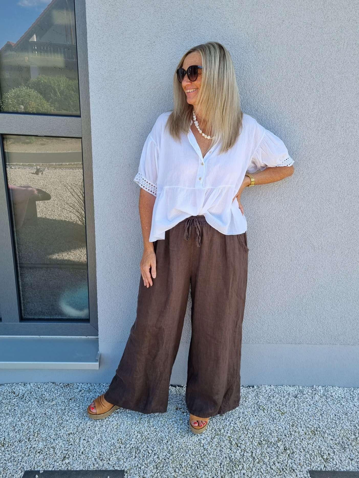 ZARTE BLUSE JASMIN WEISS 34-42 Made in Italy Oversize Tunika Shirt ZARTE BLUSE JASMIN WEISS 34-42 Made in Italy Oversize Tunika Shirt