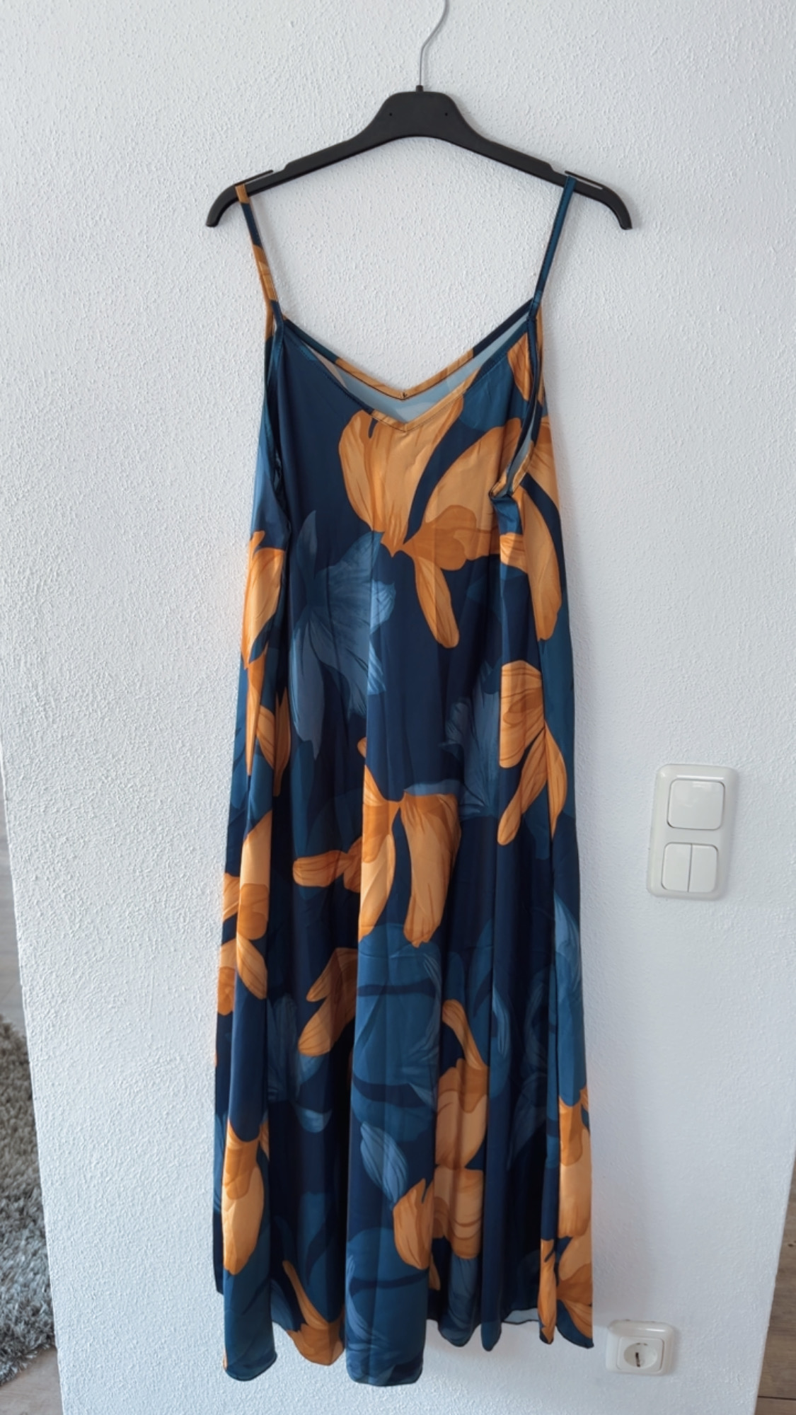 🌸 Maxikleid Dahlia mit floralem Print – Made in Italy 34-42