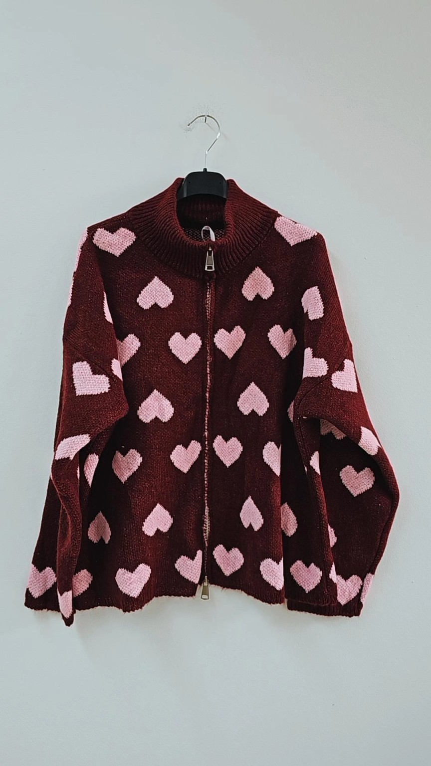 Strickjacke „Herz / Heart“ – ST0081 | Made in Italy 34-44 Strickjacke