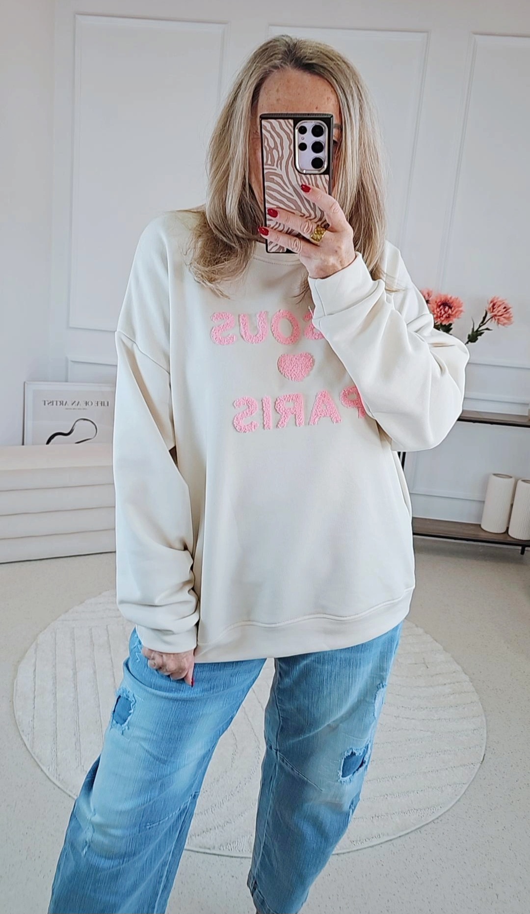 OVERSIZE SWEATER BEATRIX BISOUS PARIS Made in Italy 34-40/42