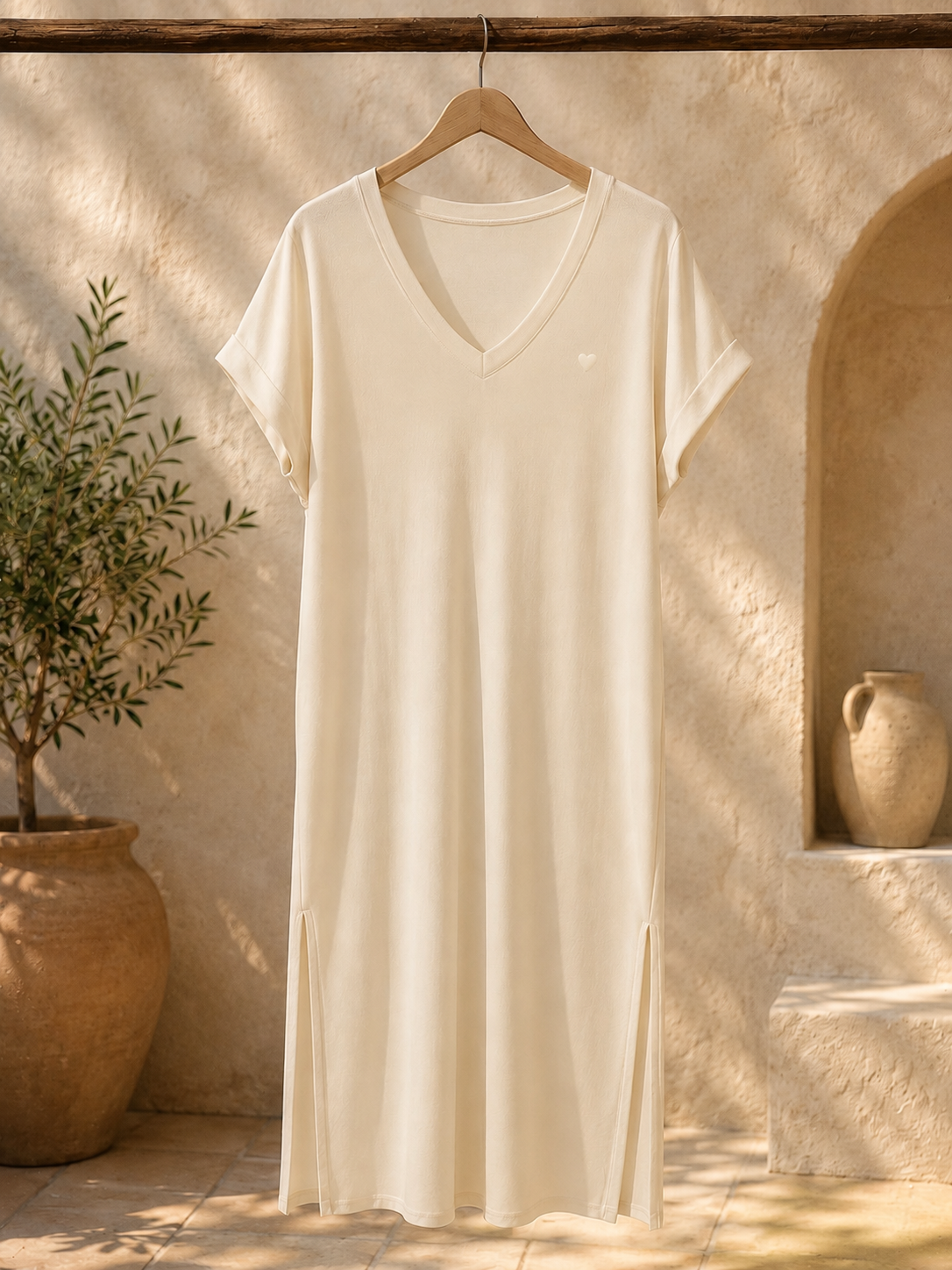 Sweatshirt-Kleid Taliya Mini Herz Made in Italy 34-42/44