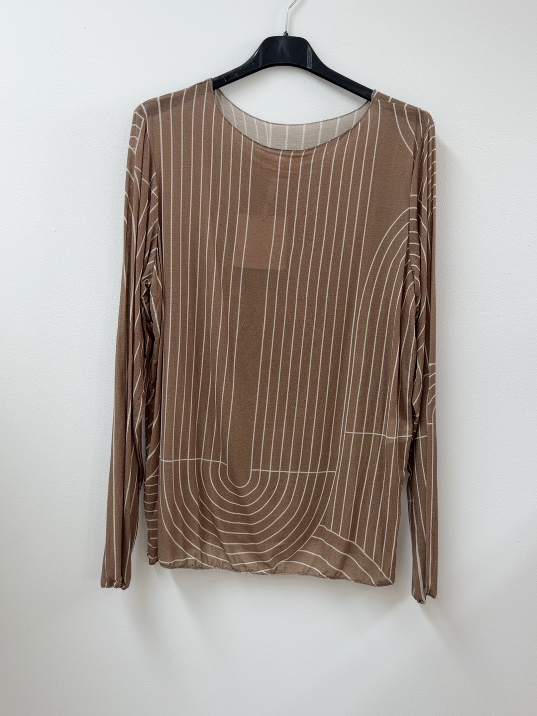 Langarmshirt Cashmere Ornamentmuster I LS0026 I Made in Italy 34-42