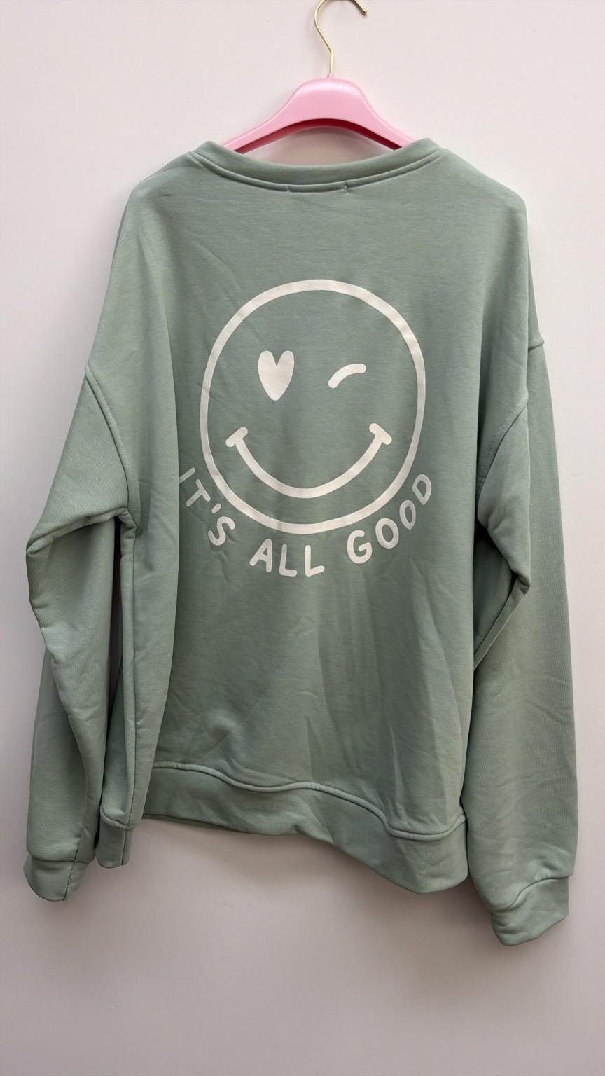 Sweatshirt „Happy Vibes NINA“ – Made in Italy