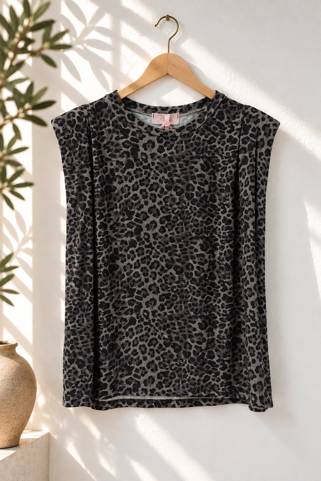 Shirt Talina LEO  mit Schulterpolstern Made in Italy 34-42/44
