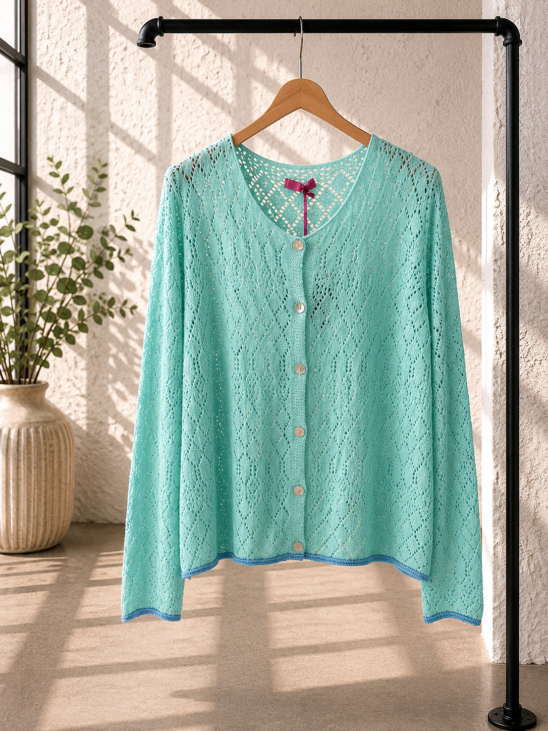 Strickjacke Cara Gina Lochmuster Made in Italy 34-42/44 ACHTUNG SOMMERSCHNAPPER SIND VOM UMTAUSCH AUSGESCHLOSSEN