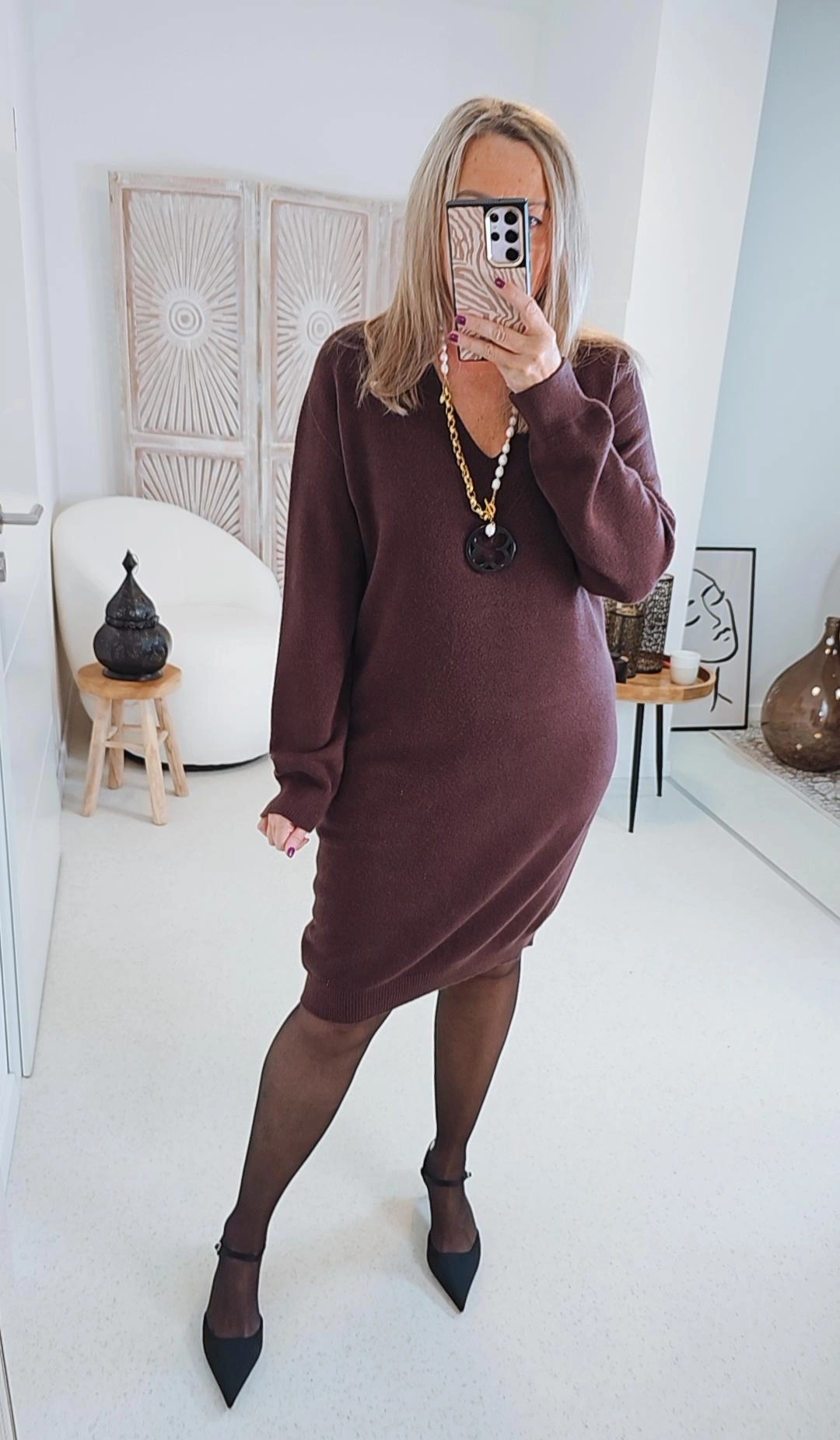 Kleid Edles Strickkleid Luxus KLEID ELEGANT STRICKKLEID Mit
