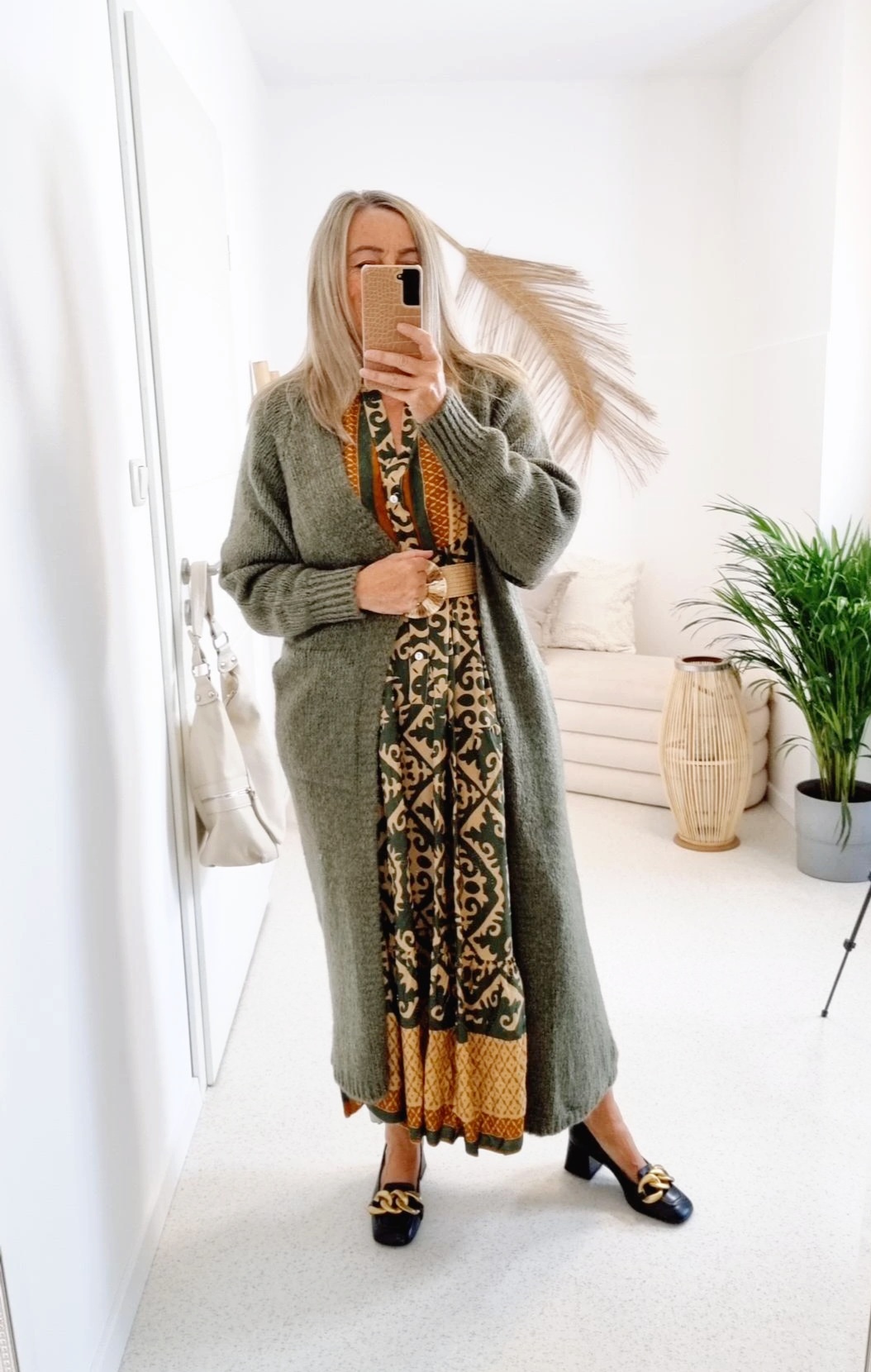 MAXI TUNIKA DRESS ENRICA KHAKI 34-42 Made in Italy langes Kleid Hängerchen Tunikakleid MAXI TUNIKA DRESS ENRICA KHAKI 34-42 Made in Italy langes Kleid Hängerchen Tunikakleid