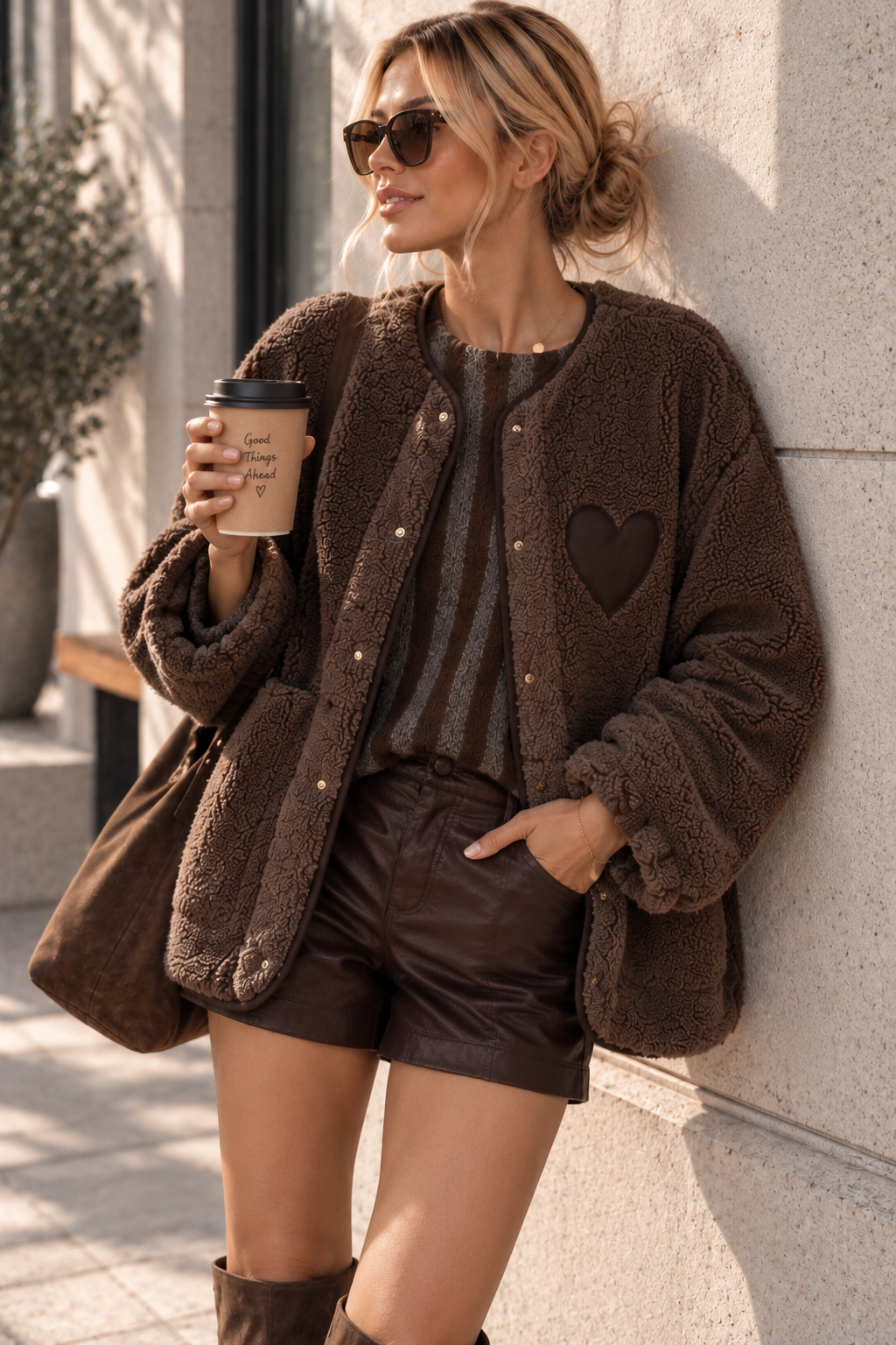 Teddyjacke mit Herz – TJ0122 | Made in Italy | passt bis gute Gr. 42