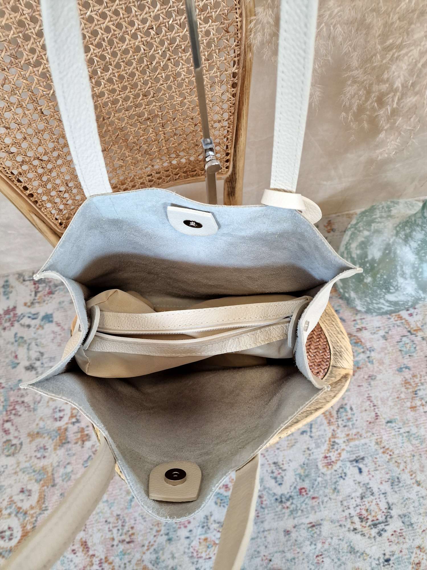 LEDER SHOPPER LYNN CREME Made in Italy Echtleder Tasche Schultertasche versch. Farben LEDER SHOPPER LYNN CREME Made in Italy Echtleder Tasche Schultertasche versch. Farben