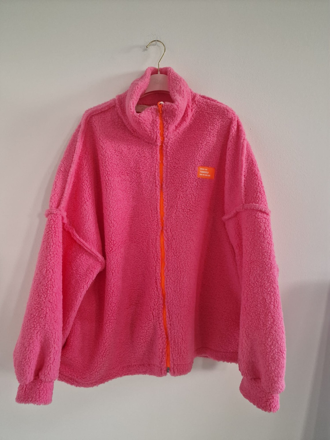 Oversize Teddyjacke mit Patch – Made in Italy | bis ca. Gr. 44 | TJ0092