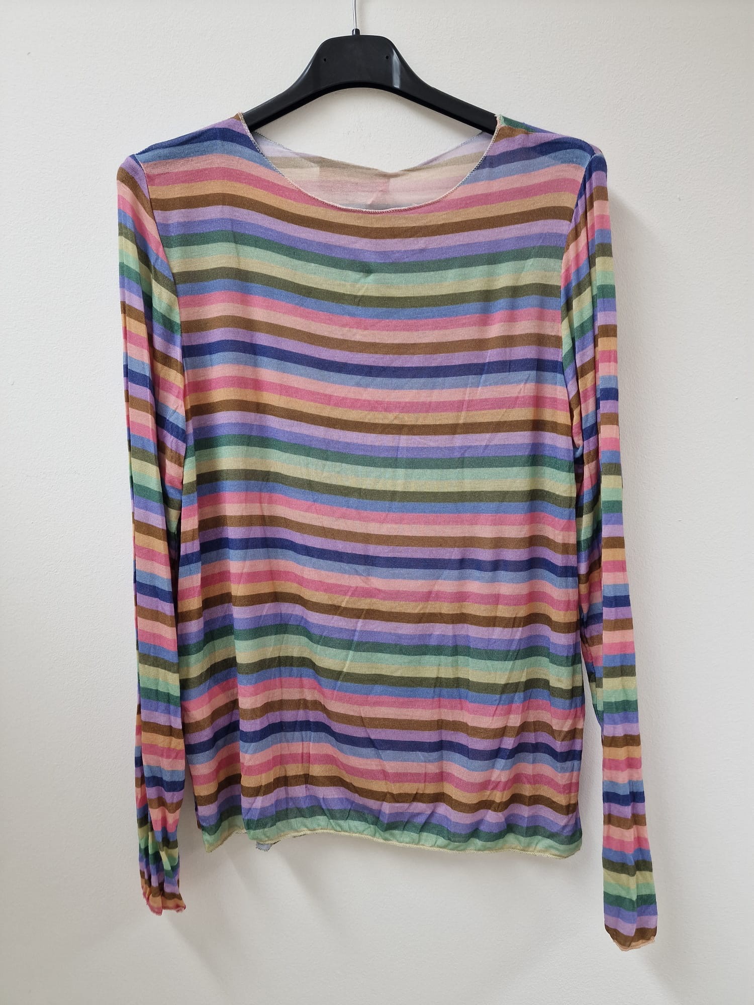 Cashmere-Shirt im Streifenlook – Made in Italy CS0087 bis ca. Gr. 42