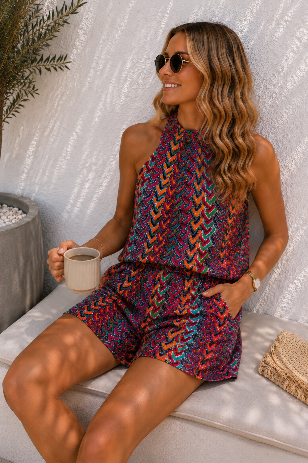 🌺🌞✨ Sommer-Stricktop Naxos Multicolor Made in Italy 34-40/42