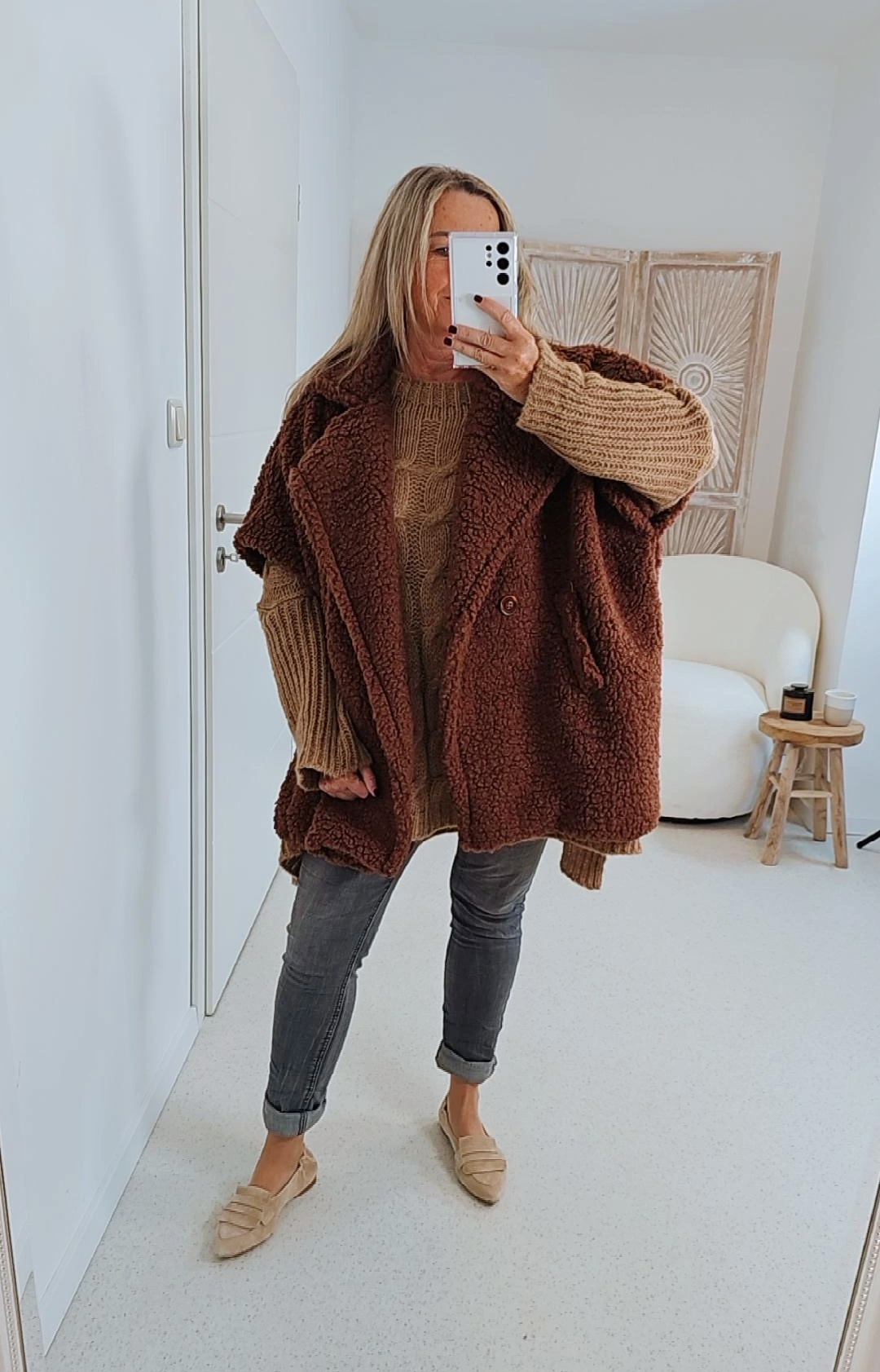 TEDDY WESTE ANNI Made in Italy 34-46/48 Mantel Jacke ärmellos COAT TEDDY WESTE ANNI Made in Italy 34-46/48 Mantel Jacke ärmellos COAT