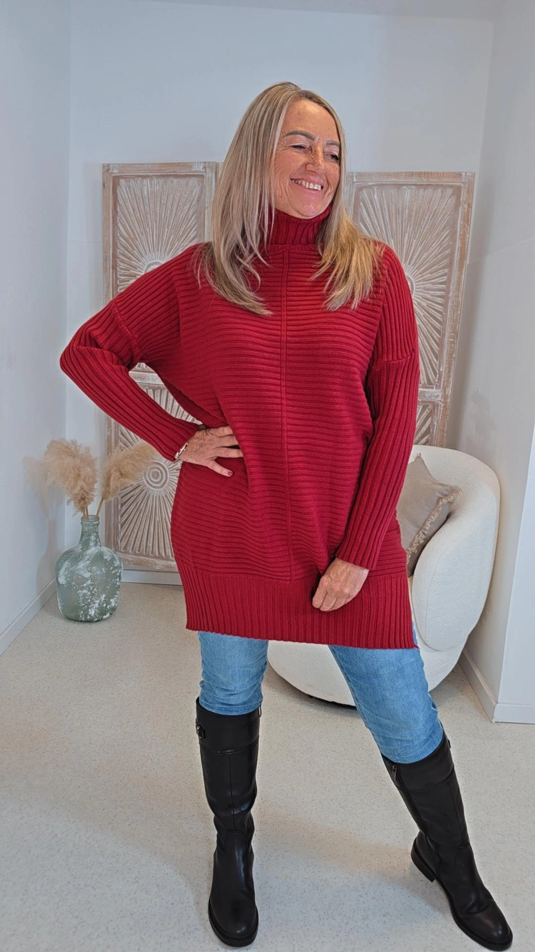 BLACK SCHNAPPER SPEZIAL LONGPULLOVER OLIVIA Rollkragen Strick 34-40+42 Made in Italy