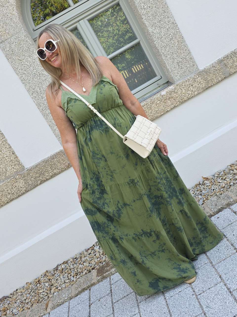 SPAGHETTIKLEID PATRICIA BATIK WALDGRÜN Italy Style 34- 42