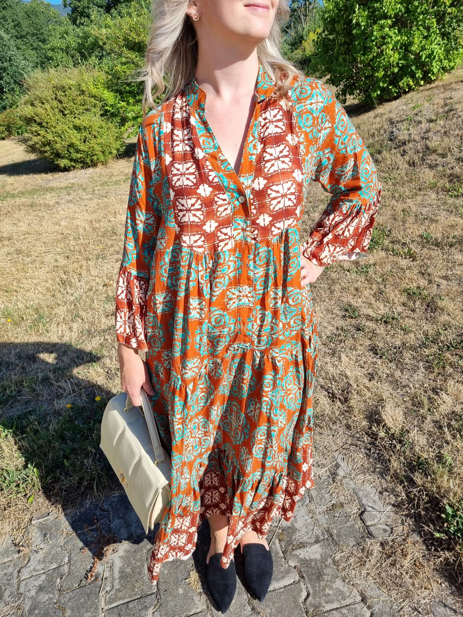 MAXI TUNIKA DRESS ISABELL ROST MINT 34-40/42 Made in Italy langes Kleid Hängerchen Tunikakleid MAXI TUNIKA DRESS ISABELL ROST MINT 34-40/42 Made in Italy langes Kleid Hängerchen Tunikakleid
