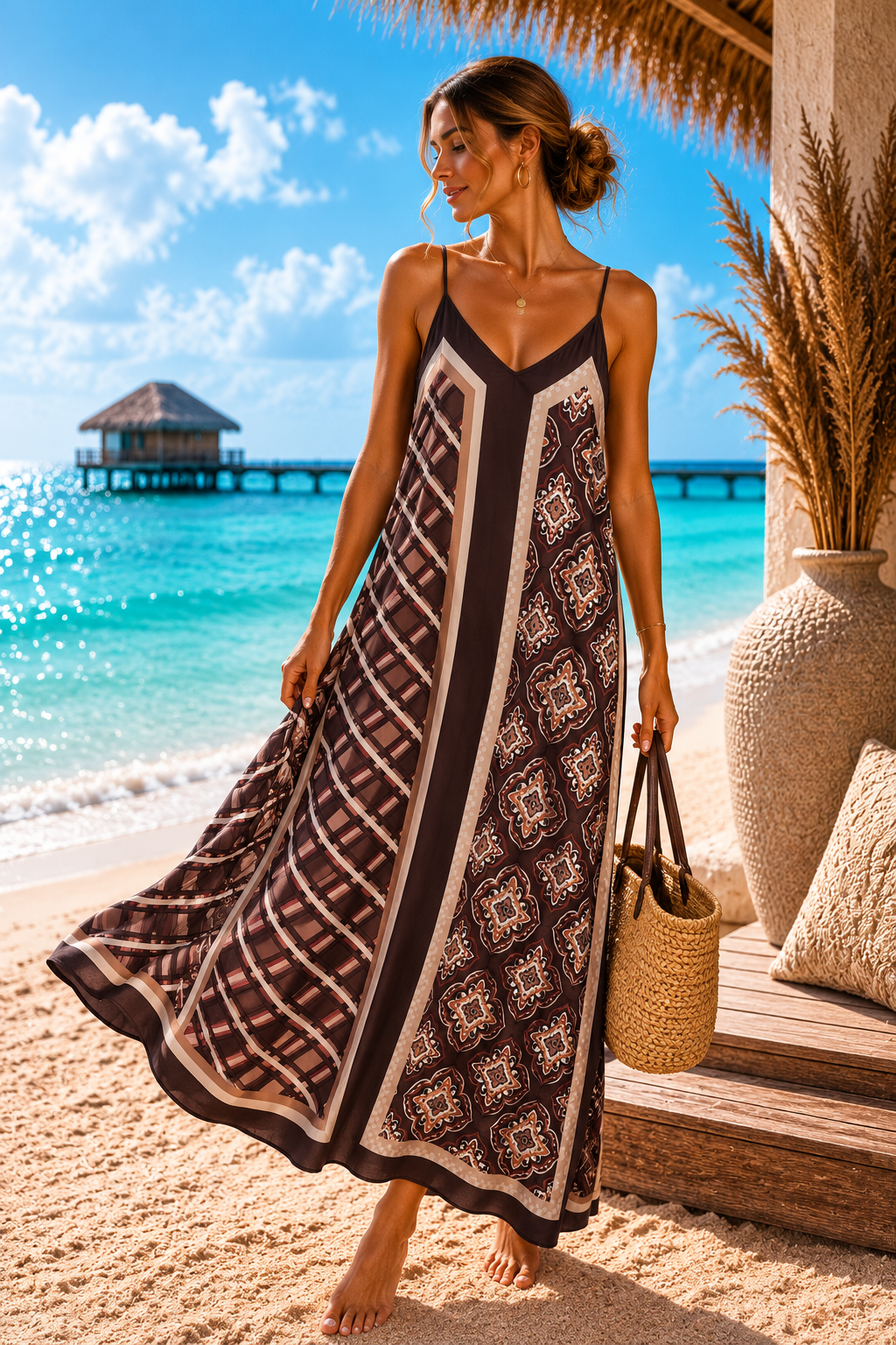 Maxikleid Cordelia Seide mit raffiniertem Wendedesign Made in Italy 34-40/42