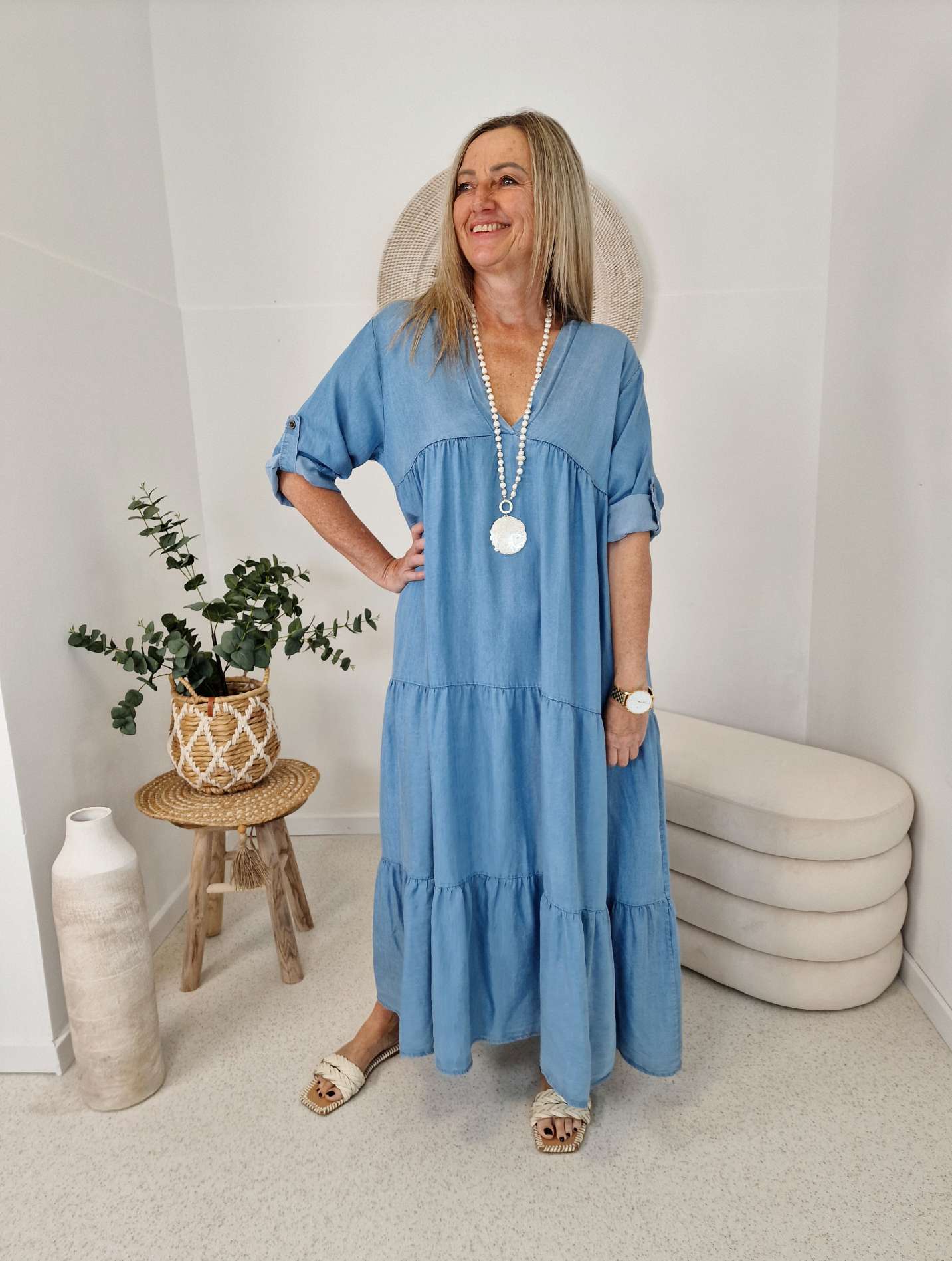 JEANS DRESS DUNJA LIGHT BLUE 34-42 Made in Italy DENIM Kleid JEANS DRESS DUNJA LIGHT BLUE 34-42 Made in Italy DENIM Kleid