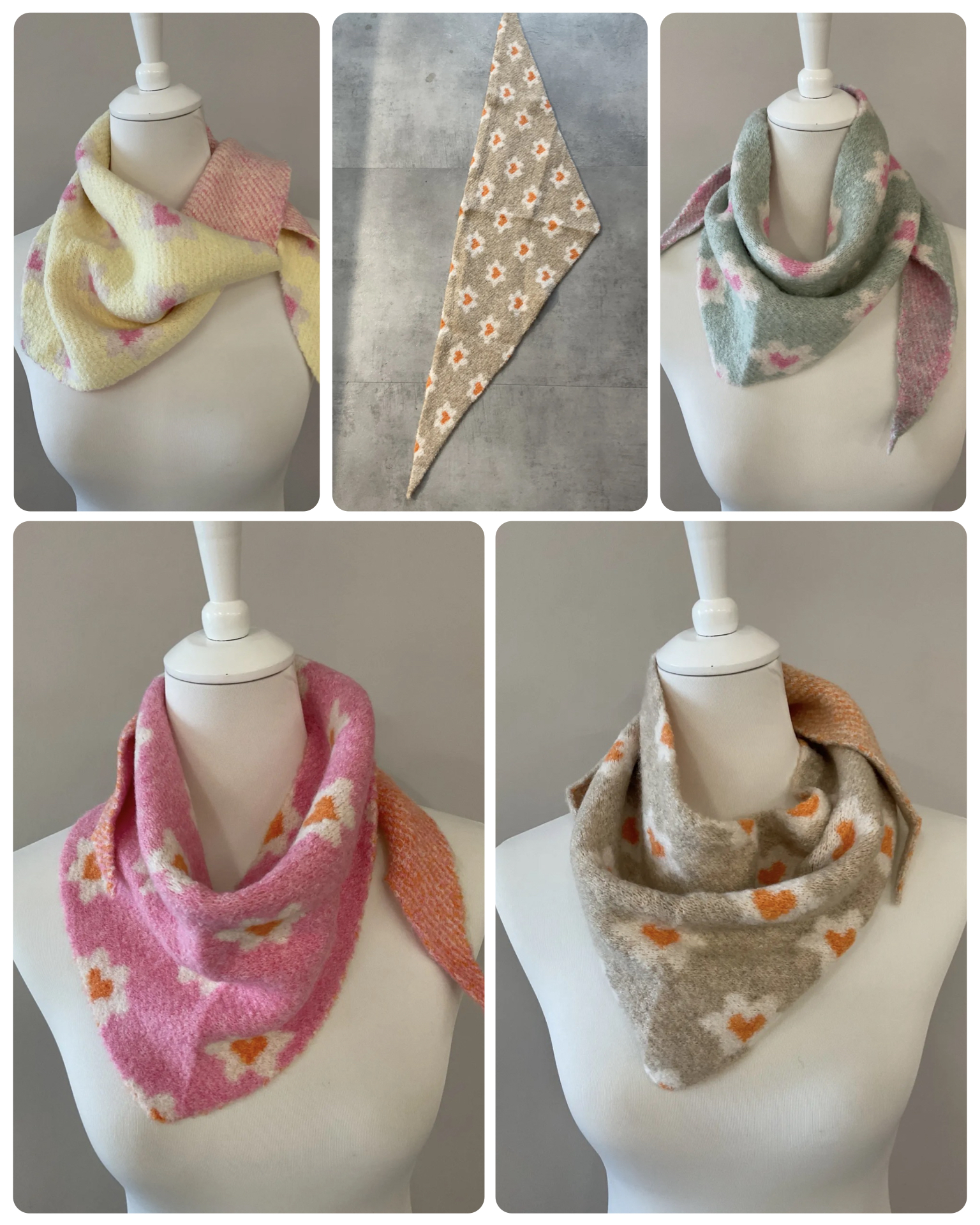 Blütentuch „Floria“ – Weiches Dreieckstuch