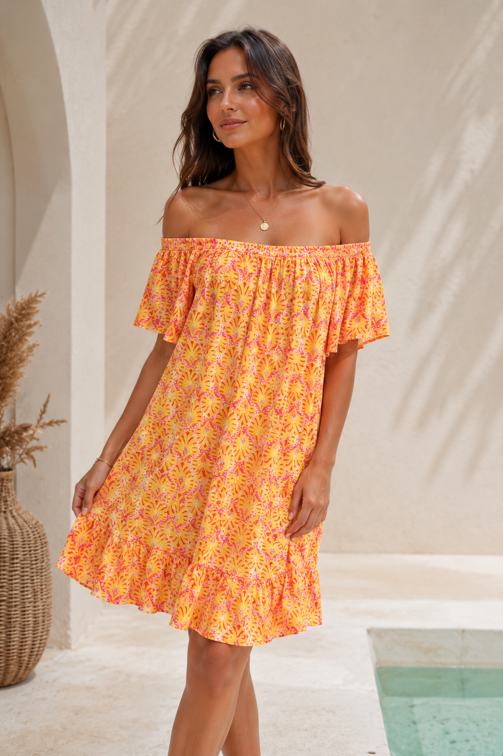 Kleid „Favara Bloom“ Multicolor Made in Italy 34-40/42