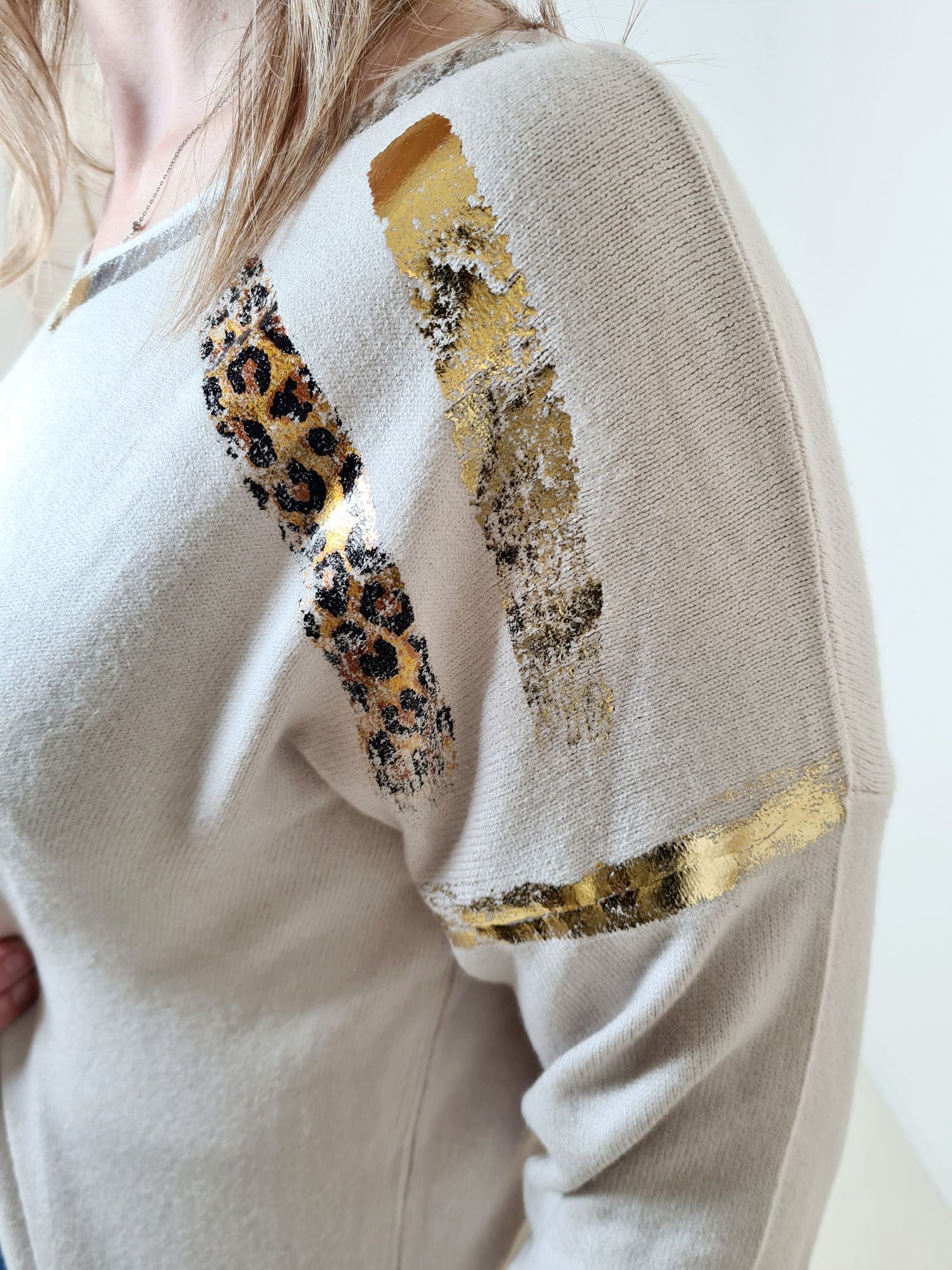 LONGSLEEVE SHIRT VANESSA LEO CREME 34-42 Made in Italy Langarm dünner Pullover LONGSLEEVE SHIRT VANESSA LEO CREME 34-42 Made in Italy Langarm dünner Pullover