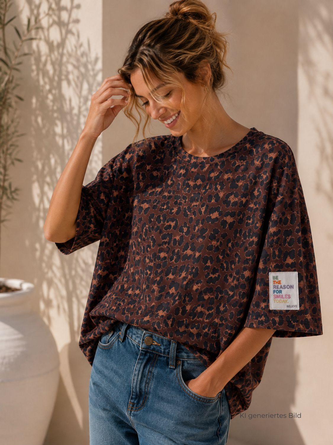 Buttersoft-Shirt „CLARA“ Made in Italy passt bis Gr. 44 Leo
