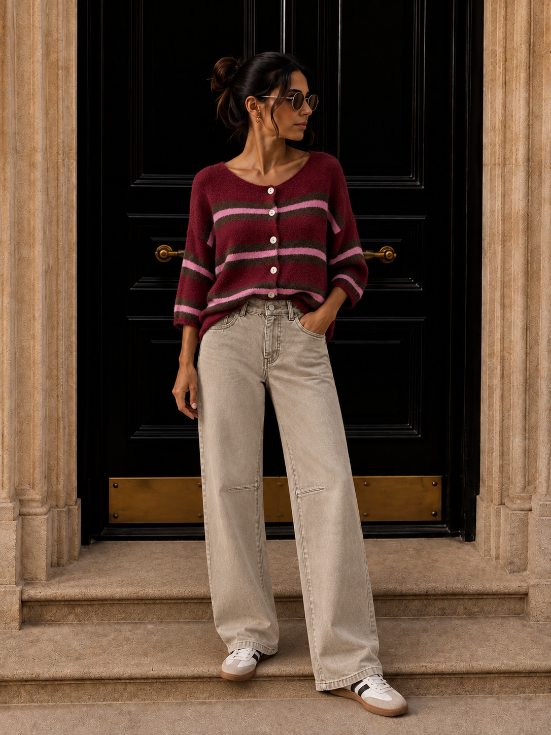 Strickjacke Dreiviertelarm I SJ0056 I Made in Italy 34-42/44