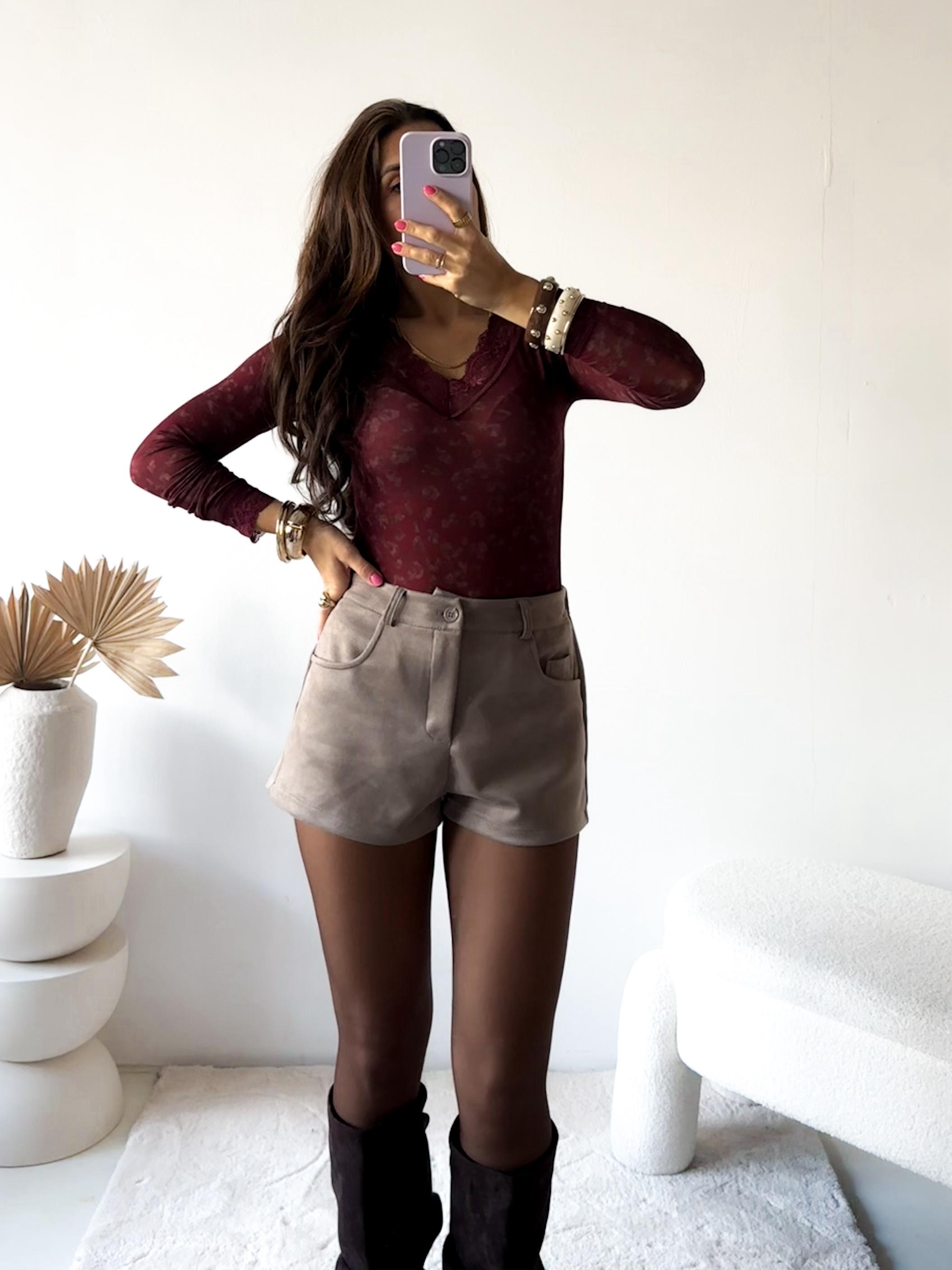 CASHMERE LONGSLEEVE AMIGA LEO 34-40/42 Made in Italy mit Spitzendetails