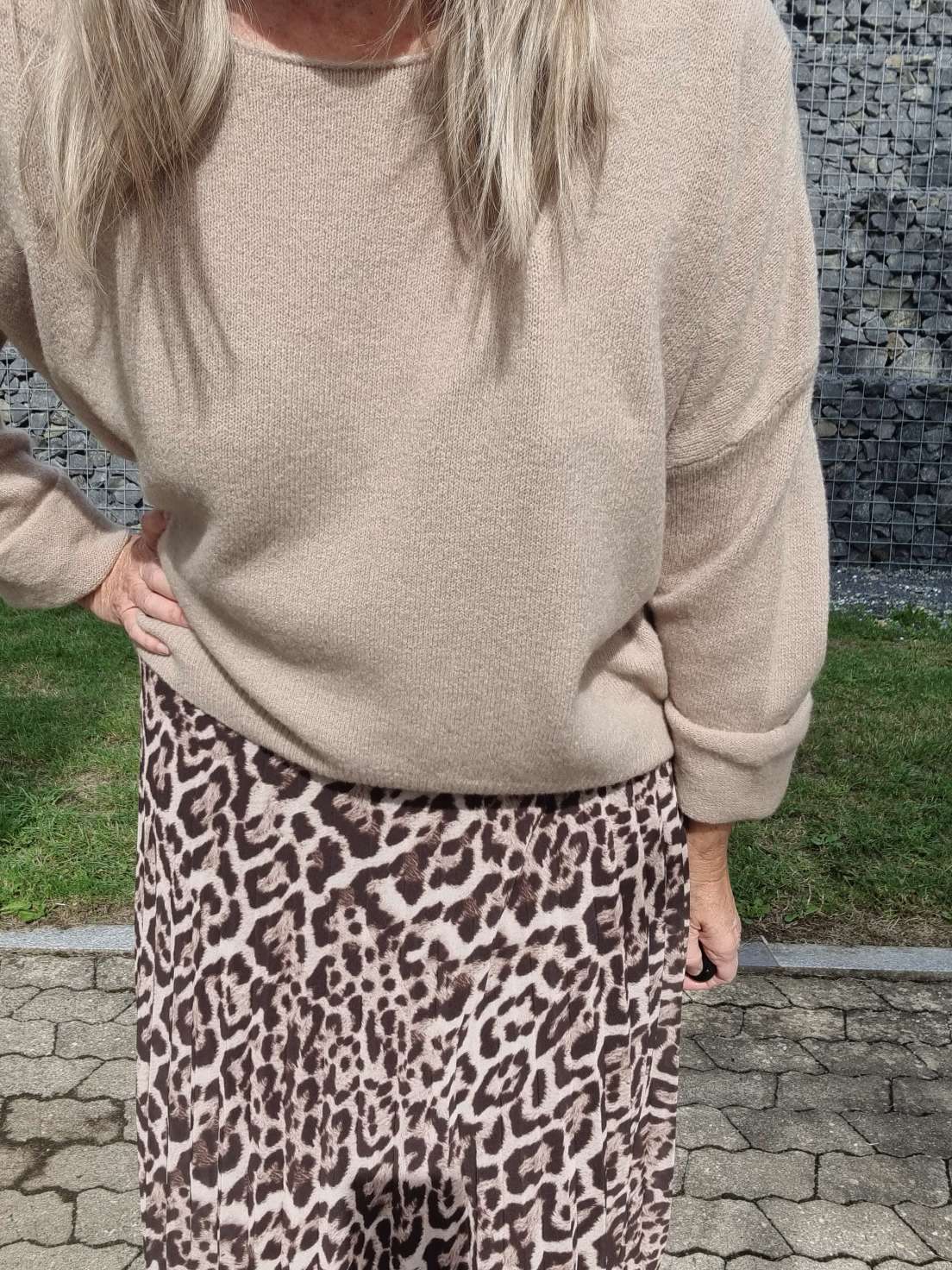 KNIT SWEATER AGNES SAND 34-42 Made in Italy Oversize Strick Pullover KNIT SWEATER AGNES SAND 34-42 Made in Italy Oversize Strick Pullover