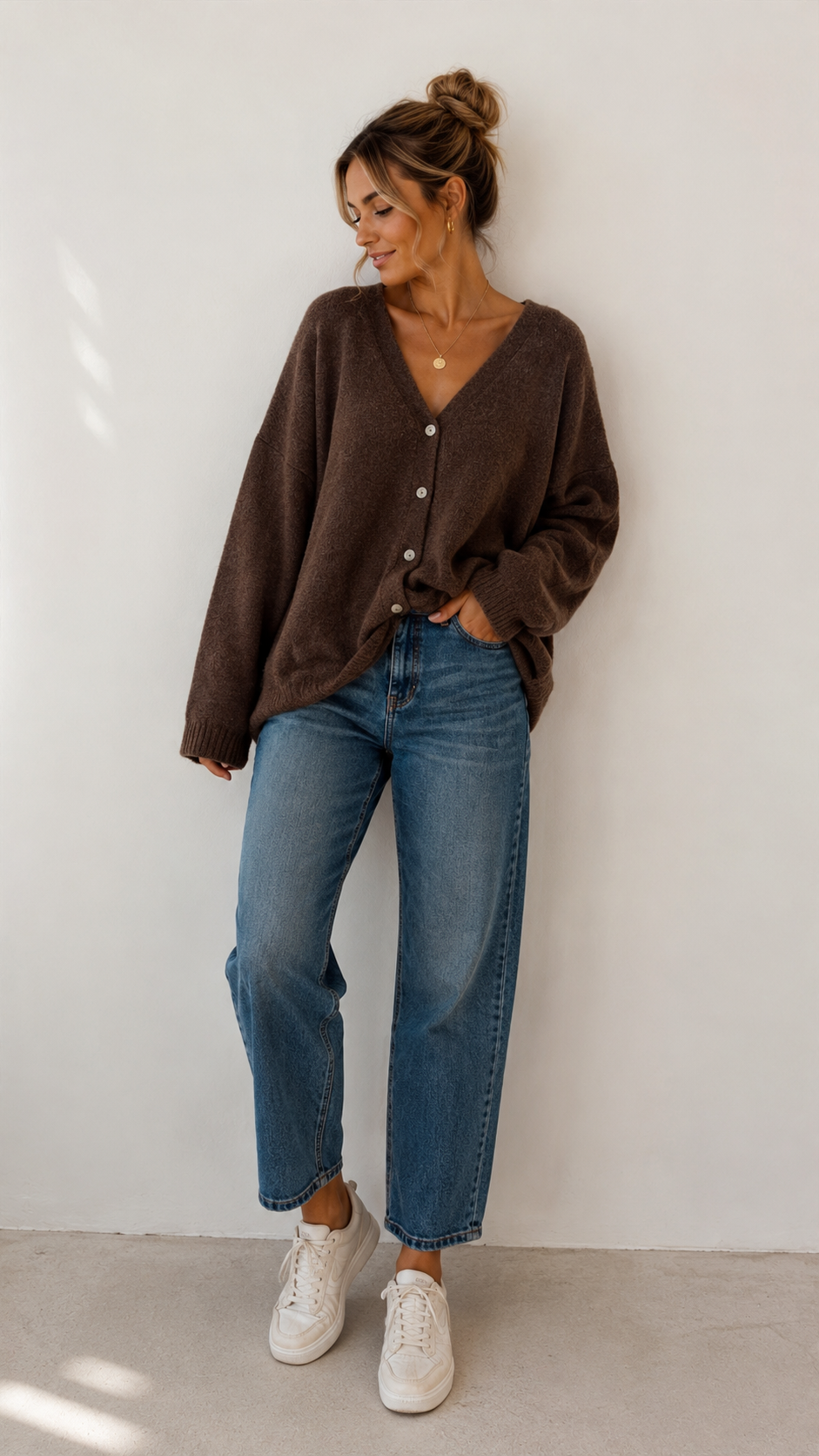 Agnetha – Oversize Alpaka Strickjacke | Made in Italya Cardigan  34-44