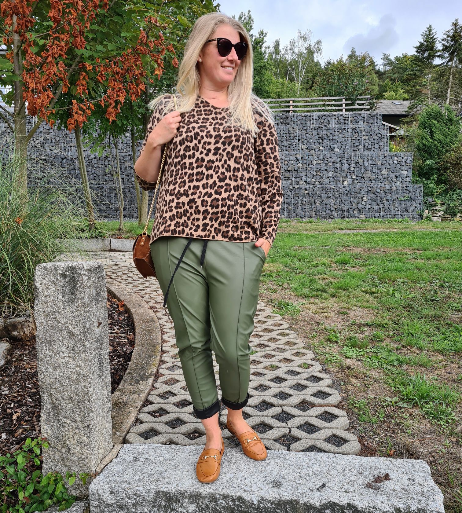 LIGHT KNIT LONGSLEEVE SHIRT MARIKA LEO CAMEL Basic Langarm Pullover Leopard Sweater Made in Italy 34-42 LIGHT KNIT LONGSLEEVE SHIRT MARIKA LEO CAMEL Basic Langarm Pullover Leopard Sweater Made in Italy 34-42