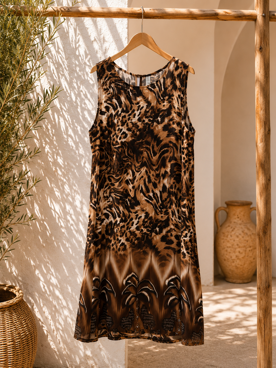 🐆 Kleid Amara Safari – Made in Italy – Afrikanische Vibes treffen italienischen Chic 🌴Made in Italy 34-42