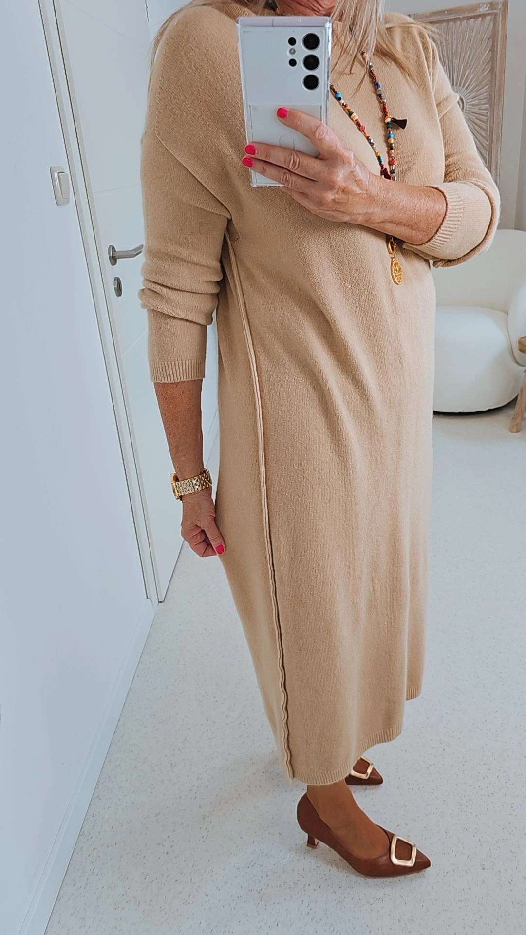 LONG KNIT DRESS RITA 34-42 Made in Italy Strick Kleid Long Pullover LONG KNIT DRESS RITA 34-42 Made in Italy Strick Kleid Long Pullover