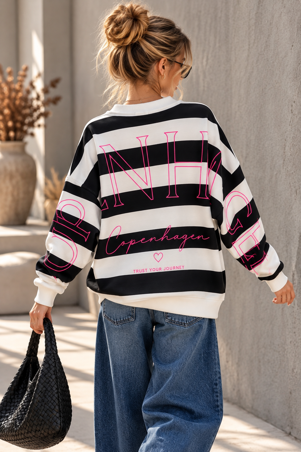 Sweatshirt Copenhagen Blockstreifen I NO. SW0072 I lässiger Oversize-Look I Made in Italy 34-42/44