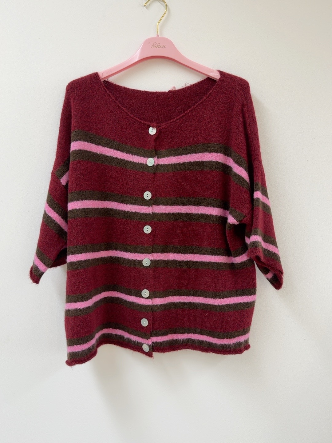 Strickjacke Dreiviertelarm I SJ0056 I Made in Italy 34-42/44