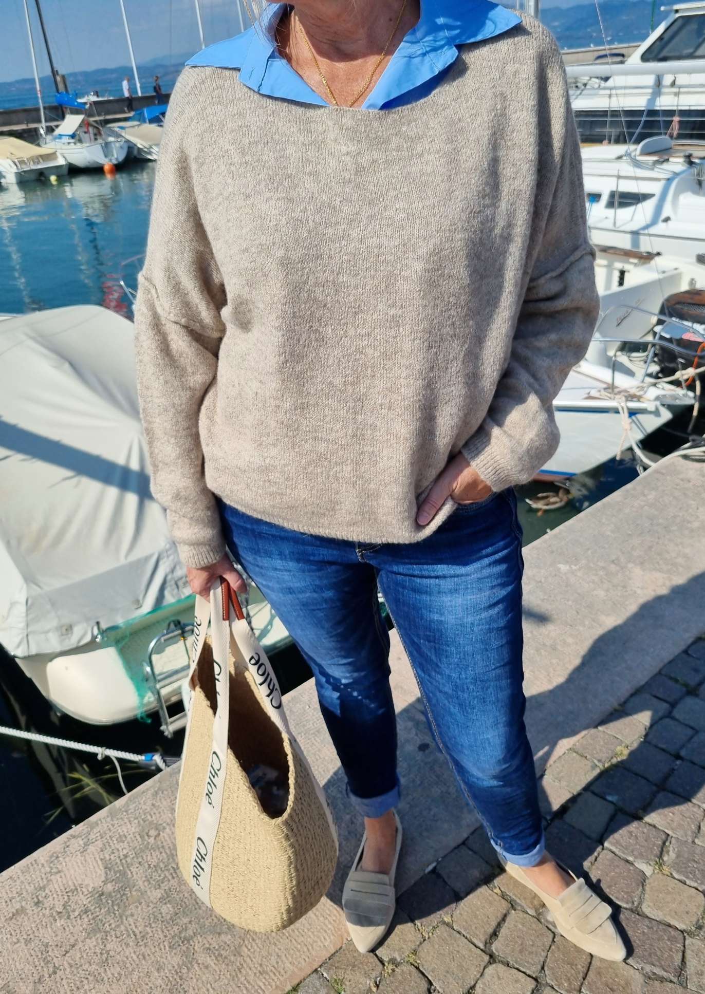 KNIT SWEATER LORENA BEIGE Made in Italy 34-42 Strick Pullover KNIT SWEATER LORENA BEIGE Made in Italy 34-42 Strick Pullover