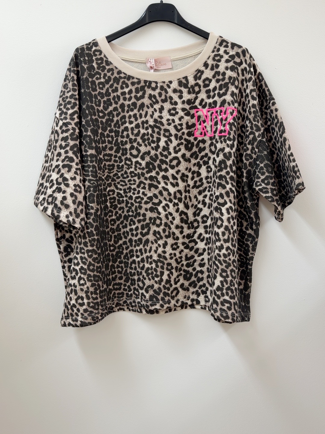 T-Shirt Leo mit Statement-Print I TS0025 I Made in Italy 34-42/44