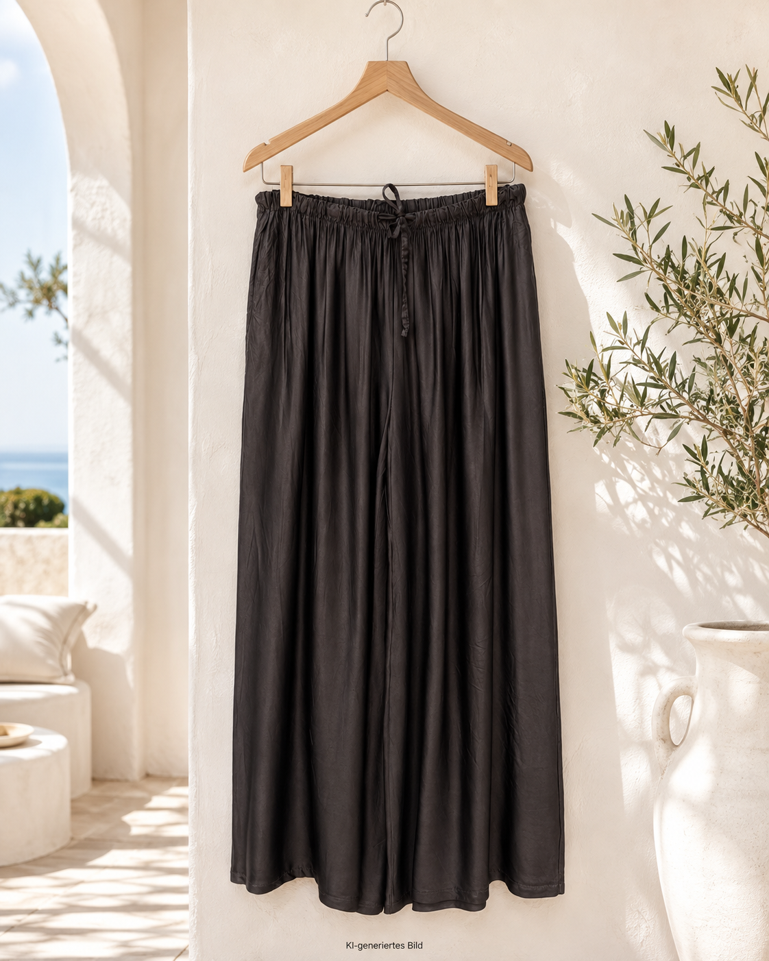 Satinhose „Amelie“ – fließende Eleganz mit Seide Made in Italy Gr. 34-42/44