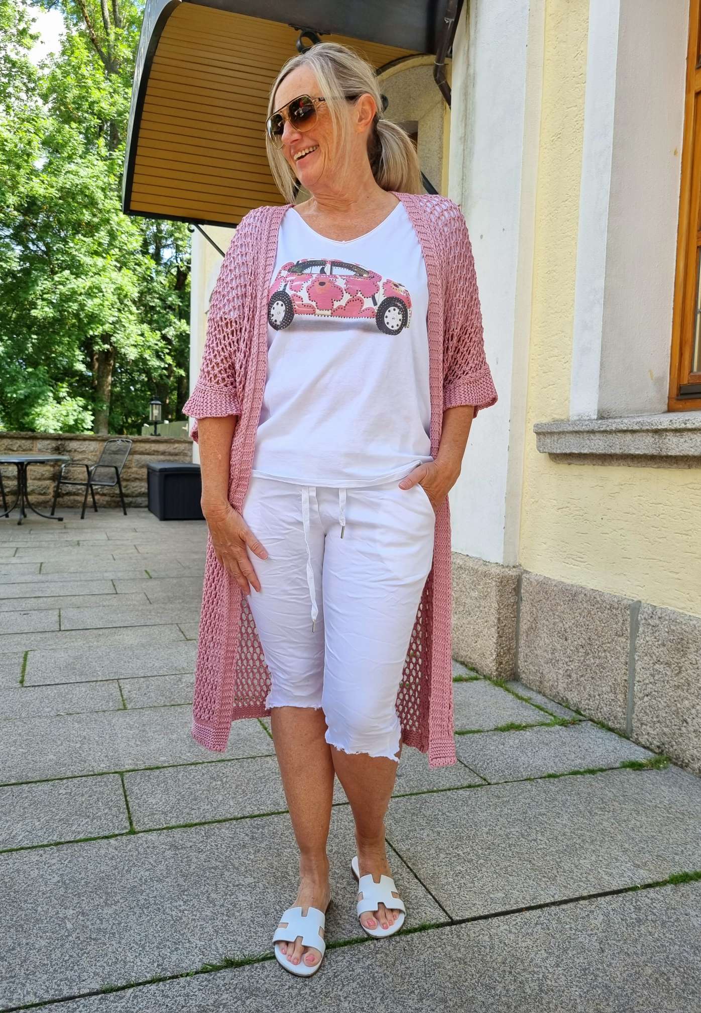 JOGPANT SHORTS VALERIE WEISS 34-40 Made in Italy PANT kurze Hose Sommerhose Bermuda JOGPANT SHORTS VALERIE WEISS 34-40 Made in Italy PANT kurze Hose Sommerhose Bermuda
