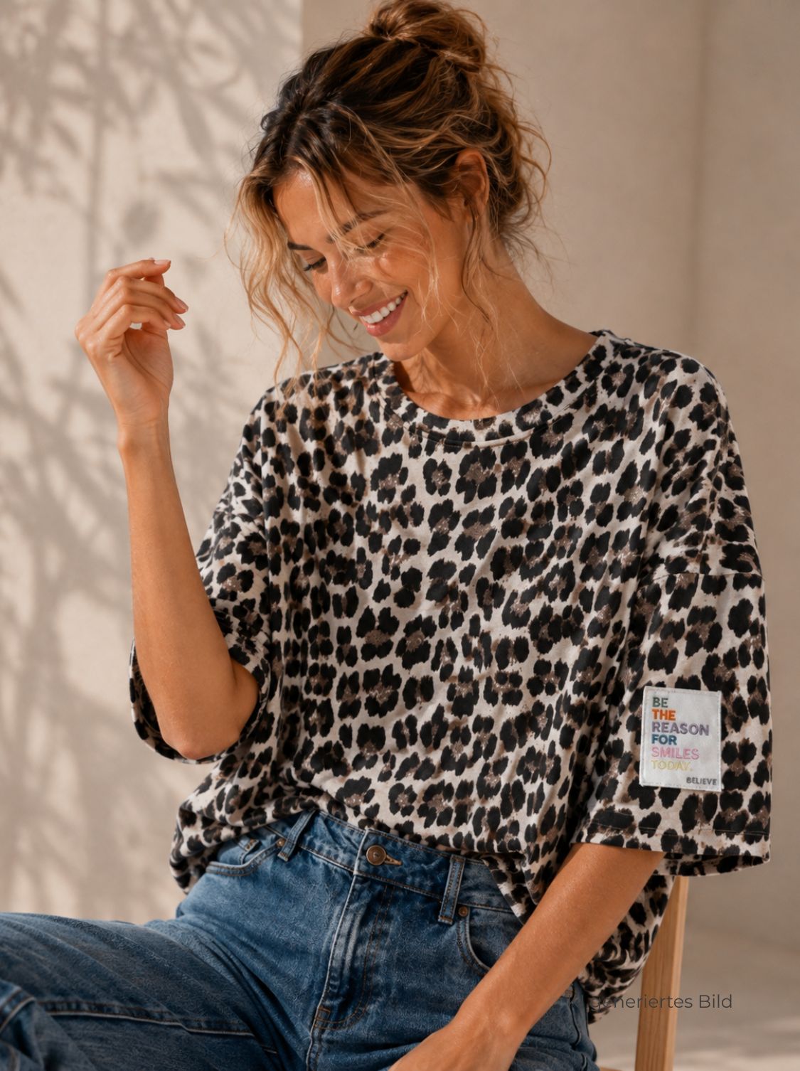 Buttersoft-Shirt „CLARA“ Made in Italy passt bis Gr. 44 Leo