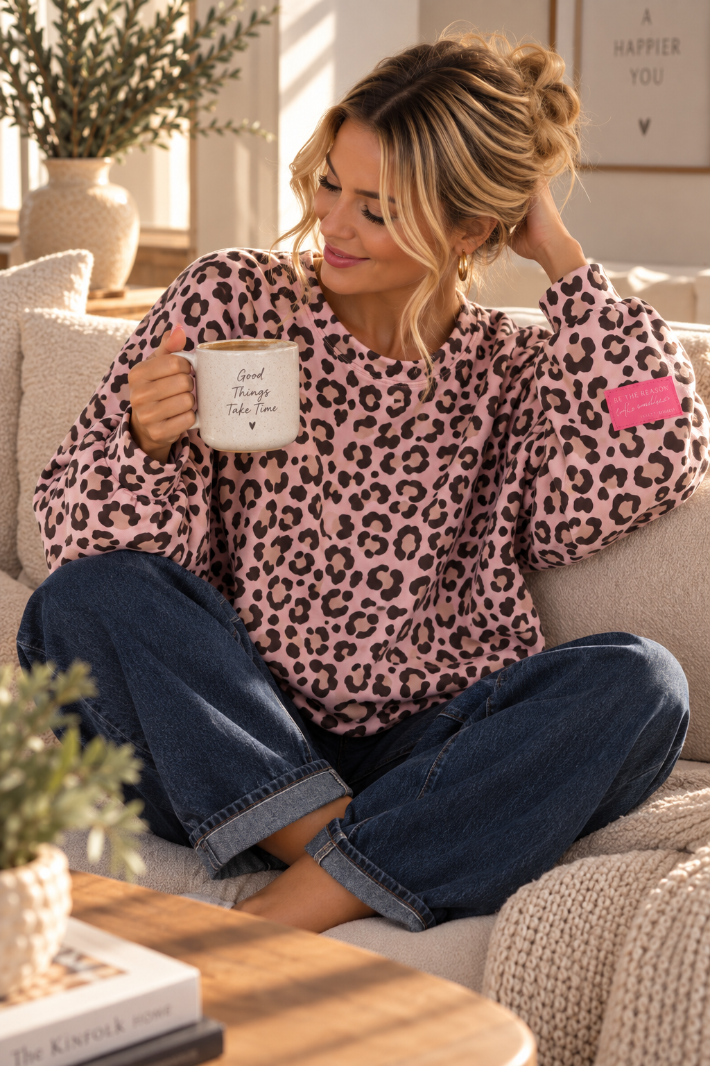 Leo Sweater mit Patch – SW0093 Made in Italy Gr 34-42