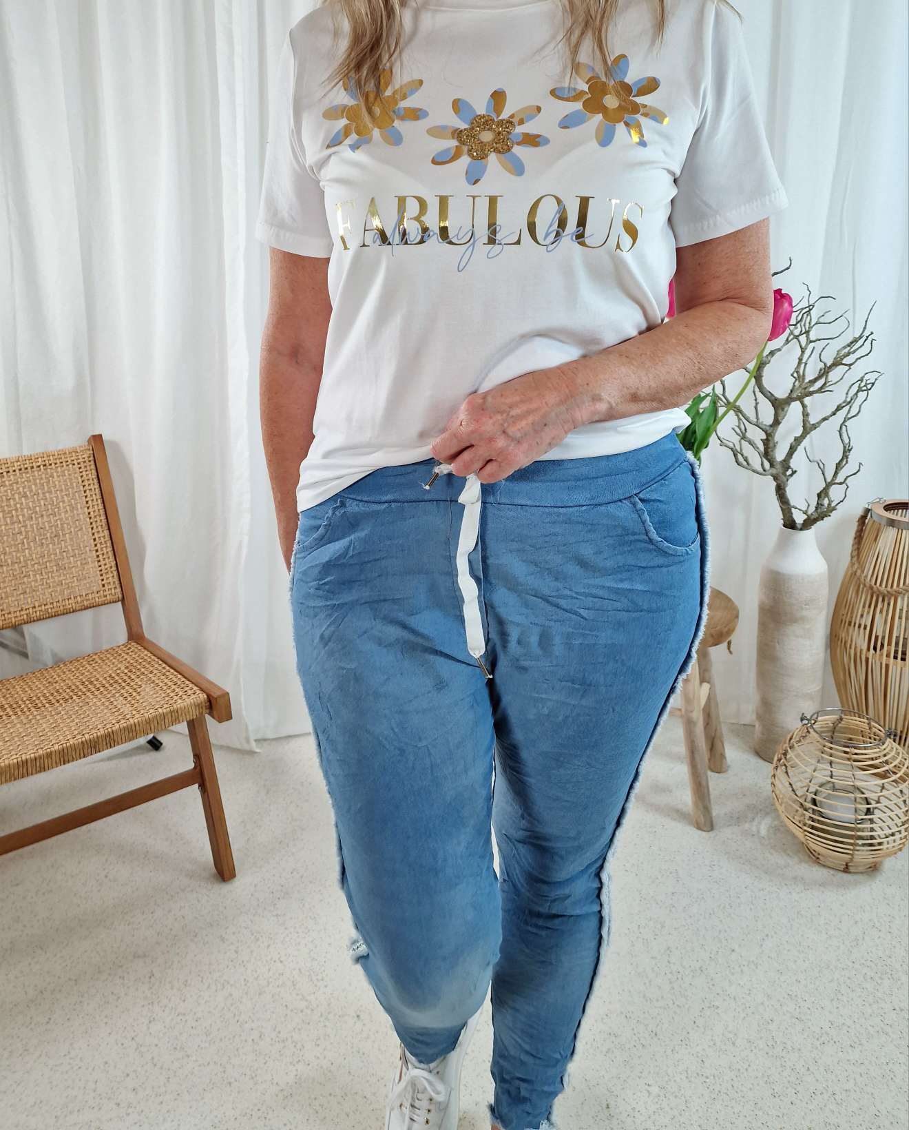 JEANS JOGPANT KATE 36-42 Made in Italy DENIM Hose PANT