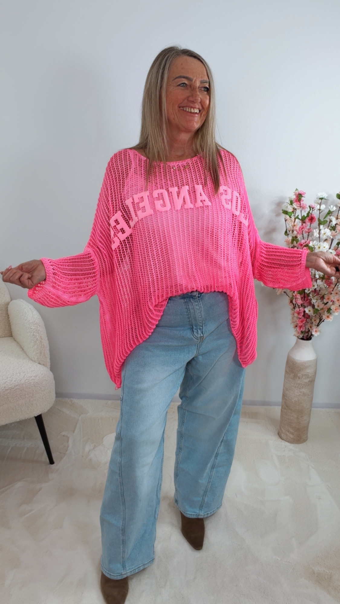 🌴💙✨ Pullover Lochstrick Zirellia Made in Italy 34-42/44