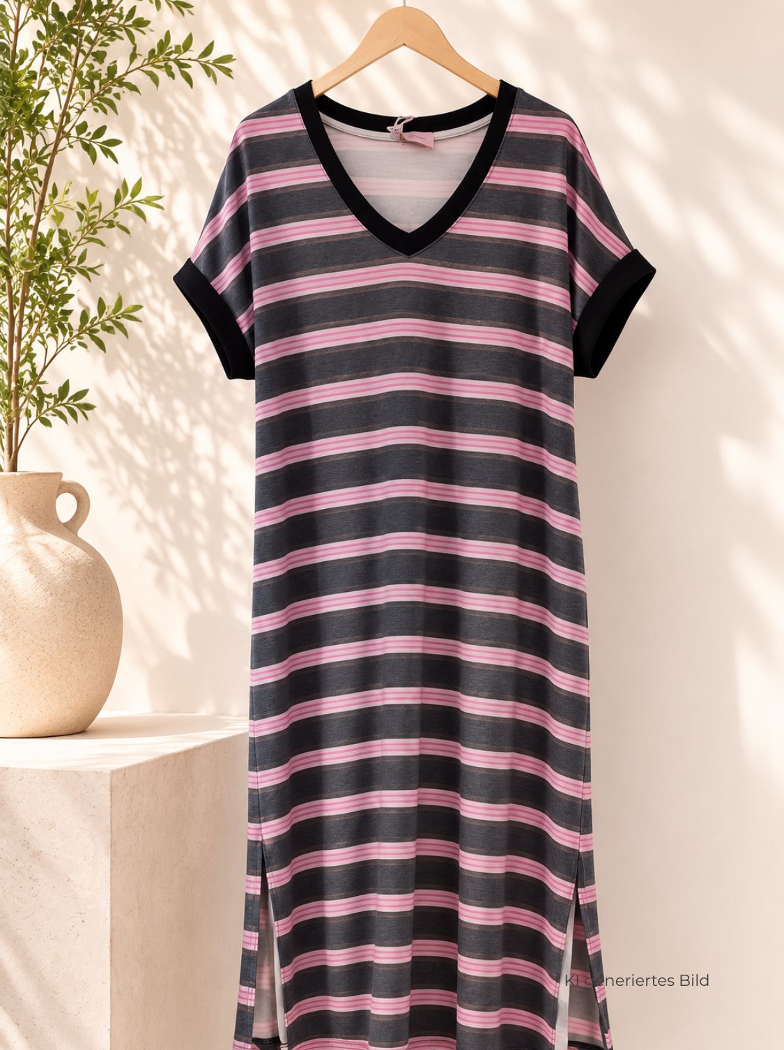 Sweatshirt-Kleid „Lotta“ – Streifenliebe für jeden Tag  – Made in Italy Gr. 34-42