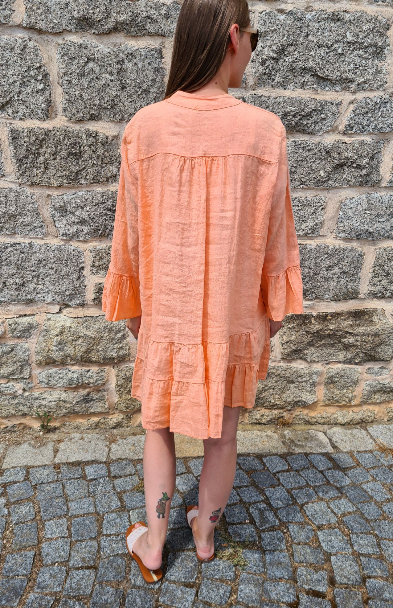 LINEN TUNIKA DRESS LIVA KORALLE 34-40 Made in Italy Leinen Kleid Leinenkleid Linendress LINEN TUNIKA DRESS LIVA KORALLE 34-40 Made in Italy Leinen Kleid Leinenkleid Linendress
